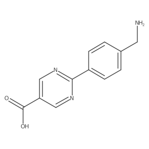 2-[4-(Aminomethyl)phenyl]pyrimidine-5-carboxylic acid结构式