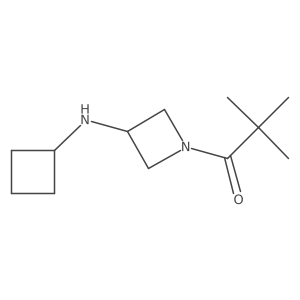 1-[3-(Cyclobutylamino)azetidin-1-yl]-2,2-dimethylpropan-1-one结构式