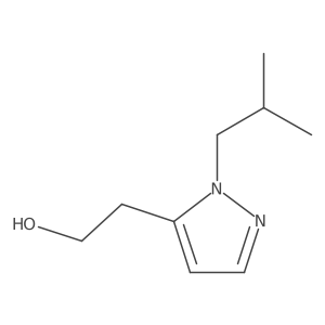 2-[1-(2-methylpropyl)-1H-pyrazol-5-yl]ethan-1-ol结构式