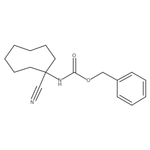 benzyl N-(1-cyanocyclooctyl)carbamate结构式
