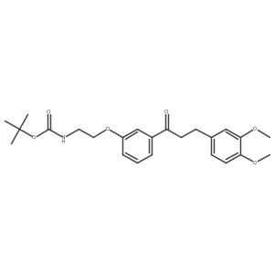 tert-butyl N-[2-[3-[3-(3,4-dimethoxyphenyl)propanoyl]phenoxy]ethyl]carbamate结构式
