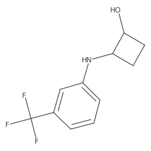 trans-2-{[3-(Trifluoromethyl)phenyl]amino}cyclobutan-1-ol Structure