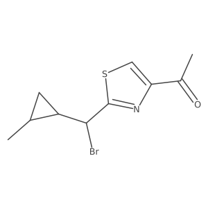 1-{2-[Bromo(2-methylcyclopropyl)methyl]-1,3-thiazol-4-yl}ethan-1-one结构式
