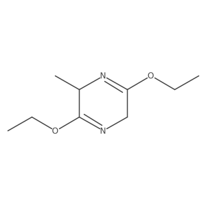 (2R)-3,6-diethoxy-2-methyl-2,5-dihydropyrazine结构式