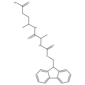 4-[(2R)-2-({[(9H-fluoren-9-yl)methoxy]carbonyl}amino)propanamido]pentanoic acid结构式