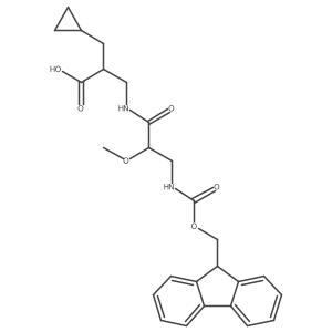 2-(cyclopropylmethyl)-3-[3-({[(9H-fluoren-9-yl)methoxy]carbonyl}amino)-2-methoxypropanamido]propanoic acid Structure
