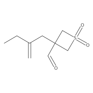 3-(2-Methylidenebutyl)-1,1-dioxo-1lambda6-thietane-3-carbaldehyde Structure