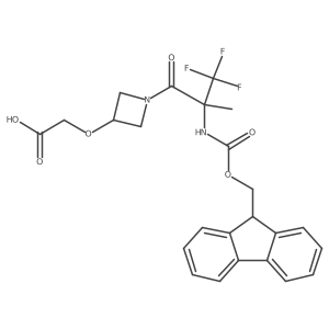 2-({1-[2-({[(9H-fluoren-9-yl)methoxy]carbonyl}amino)-3,3,3-trifluoro-2-methylpropanoyl]azetidin-3-yl}oxy)acetic acid Structure