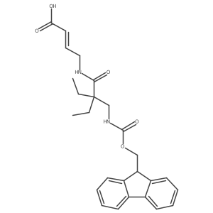 4-{2-ethyl-2-[({[(9H-fluoren-9-yl)methoxy]carbonyl}amino)methyl]butanamido}but-2-enoic acid Structure