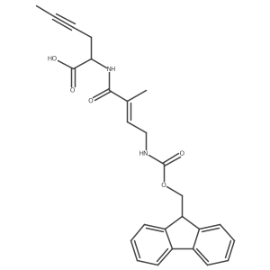 2-[4-({[(9H-fluoren-9-yl)methoxy]carbonyl}amino)-2-methylbut-2-enamido]hex-4-ynoic acid结构式