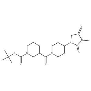 Tert-butyl 3-[4-(3-methyl-2,4-dioxoimidazolidin-1-yl)piperidine-1-carbonyl]piperidine-1-carboxylate Structure