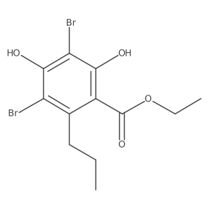 Ethyl 3,5-dibromo-2,4-dihydroxy-6-propylbenzoate结构式