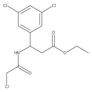Ethyl 3-(2-chloroacetamido)-3-(3,5-dichlorophenyl)propanoate结构式