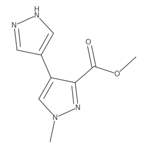 methyl 1-methyl-4-(1H-pyrazol-4-yl)-1H-pyrazole-3-carboxylate Structure