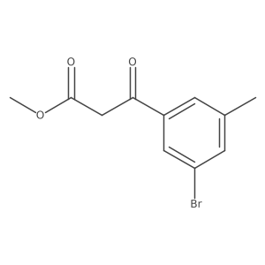Methyl 3-(3-bromo-5-methylphenyl)-3-oxopropanoate结构式