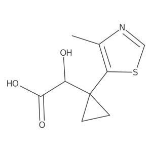 2-Hydroxy-2-[1-(4-methyl-1,3-thiazol-5-yl)cyclopropyl]acetic acid Structure