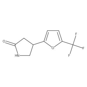 4-[5-(Trifluoromethyl)furan-2-yl]pyrrolidin-2-one结构式