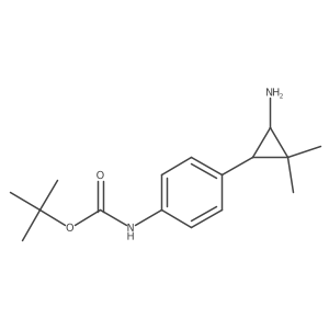 tert-butyl N-[4-(3-amino-2,2-dimethylcyclopropyl)phenyl]carbamate Structure