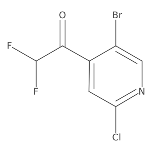 1-(5-Bromo-2-chloropyridin-4-yl)-2,2-difluoroethanone结构式
