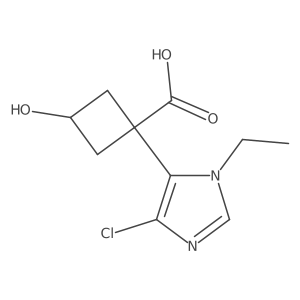 1-(4-chloro-1-ethyl-1H-imidazol-5-yl)-3-hydroxycyclobutane-1-carboxylic acid Structure