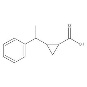 2-(1-Phenylethyl)cyclopropane-1-carboxylic acid Structure