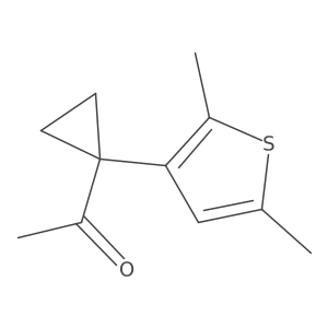 1-[1-(2,5-Dimethylthiophen-3-yl)cyclopropyl]ethan-1-one结构式