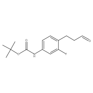 tert-butyl N-[3-fluoro-4-(3-oxopropyl)phenyl]carbamate结构式