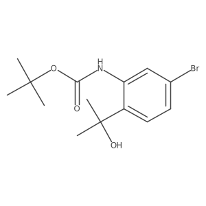 tert-butyl N-[5-bromo-2-(2-hydroxypropan-2-yl)phenyl]carbamate结构式