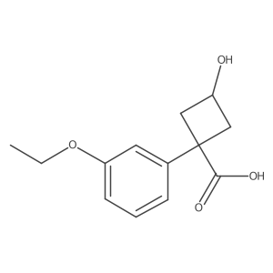1-(3-Ethoxyphenyl)-3-hydroxycyclobutane-1-carboxylic acid结构式