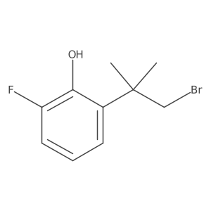 2-(1-Bromo-2-methylpropan-2-yl)-6-fluorophenol结构式