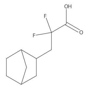 3-{Bicyclo[2.2.1]heptan-2-yl}-2,2-difluoropropanoic acid Structure