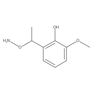 2-[1-(Aminooxy)ethyl]-6-methoxyphenol结构式