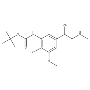 tert-butyl N-{2-hydroxy-5-[1-hydroxy-2-(methylamino)ethyl]-3-methoxyphenyl}carbamate结构式
