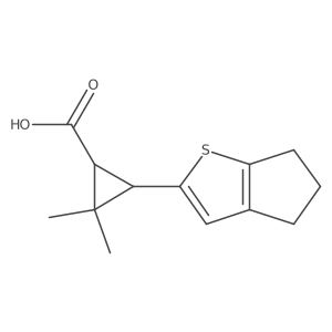 3-{4H,5H,6H-cyclopenta[b]thiophen-2-yl}-2,2-dimethylcyclopropane-1-carboxylic acid结构式
