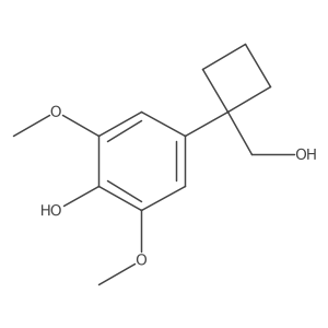 4-[1-(Hydroxymethyl)cyclobutyl]-2,6-dimethoxyphenol Structure