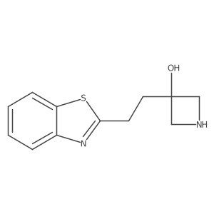 3-[2-(1,3-Benzothiazol-2-yl)ethyl]azetidin-3-ol结构式