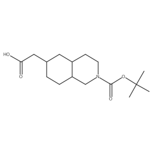 2-[2-[(2-Methylpropan-2-yl)oxycarbonyl]-3,4,4a,5,6,7,8,8a-octahydro-1H-isoquinolin-6-yl]acetic acid Structure