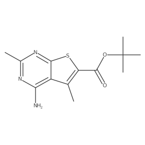 Tert-butyl 4-amino-2,5-dimethylthieno[2,3-d]pyrimidine-6-carboxylate Structure