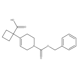 1-(1-Phenylmethoxycarbonyl-3,6-dihydro-2H-pyridin-4-yl)cyclobutane-1-carboxylic acid结构式