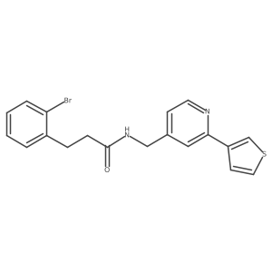 3-(2-bromophenyl)-N-((2-(thiophen-3-yl)pyridin-4-yl)methyl)propanamide Structure