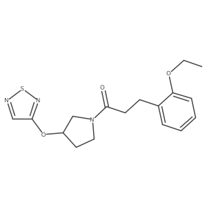 3-(2-Ethoxyphenyl)-1-[3-(1,2,5-thiadiazol-3-yloxy)pyrrolidin-1-yl]propan-1-one结构式