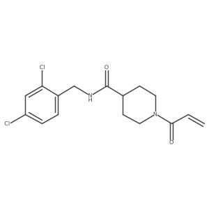 N-[(2,4-Dichlorophenyl)methyl]-1-prop-2-enoylpiperidine-4-carboxamide结构式