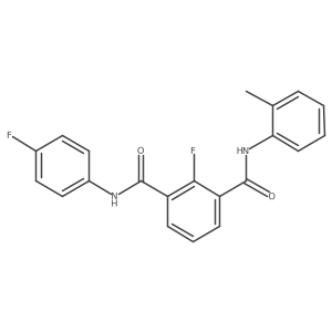 2-fluoro-1-N-(4-fluorophenyl)-3-N-(2-methylphenyl)benzene-1,3-dicarboxamide Structure