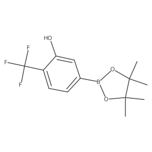 5-(4,4,5,5-Tetramethyl-1,3,2-dioxaborolan-2-YL)-2-(trifluoromethyl)phenol结构式