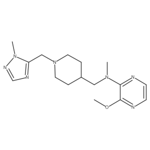 3-methoxy-N-methyl-N-({1-[(1-methyl-1H-1,2,4-triazol-5-yl)methyl]piperidin-4-yl}methyl)pyrazin-2-amine结构式