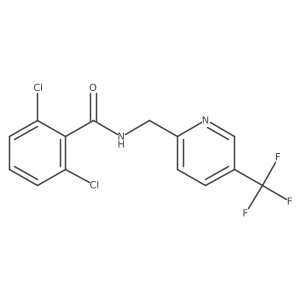 2,6-dichloro-N-{[5-(trifluoromethyl)-2-pyridinyl]methyl}benzenecarboxamide结构式