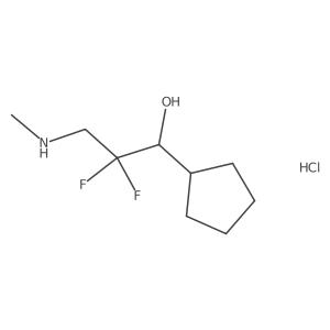 1-Cyclopentyl-2,2-difluoro-3-(methylamino)propan-1-ol hydrochloride结构式