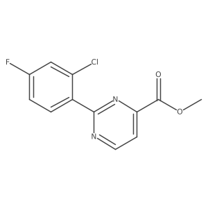 Methyl 2-(2-chloro-4-fluorophenyl)pyrimidine-4-carboxylate结构式