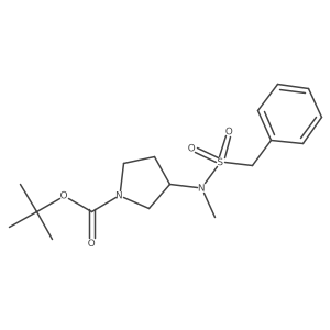 tert-butyl 3-(N-methylphenylmethanesulfonamido)pyrrolidine-1-carboxylate Structure