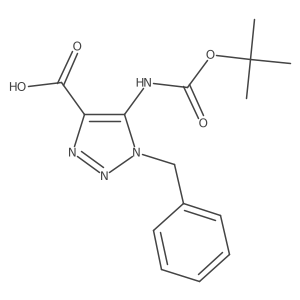 1-benzyl-5-{[(tert-butoxy)carbonyl]amino}-1H-1,2,3-triazole-4-carboxylic acid结构式